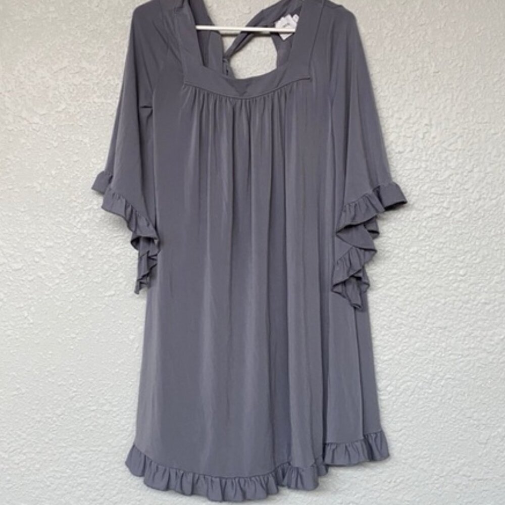 Gray Flowy Dress Size 8